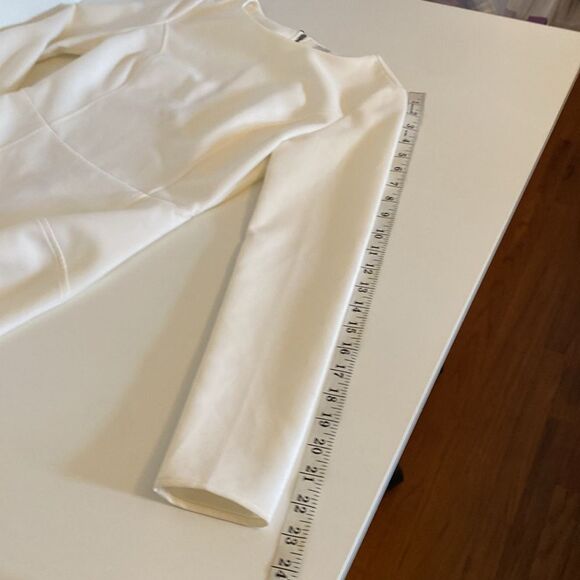 Anthropologie dra Light Cream/ White Long Sleeve Cutout Mini Dress Size Small - Picture 14 of 14